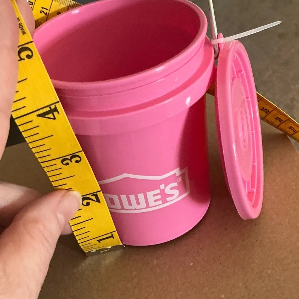 Mini Lowe's Pink Party Favor Buckets - Set of 3